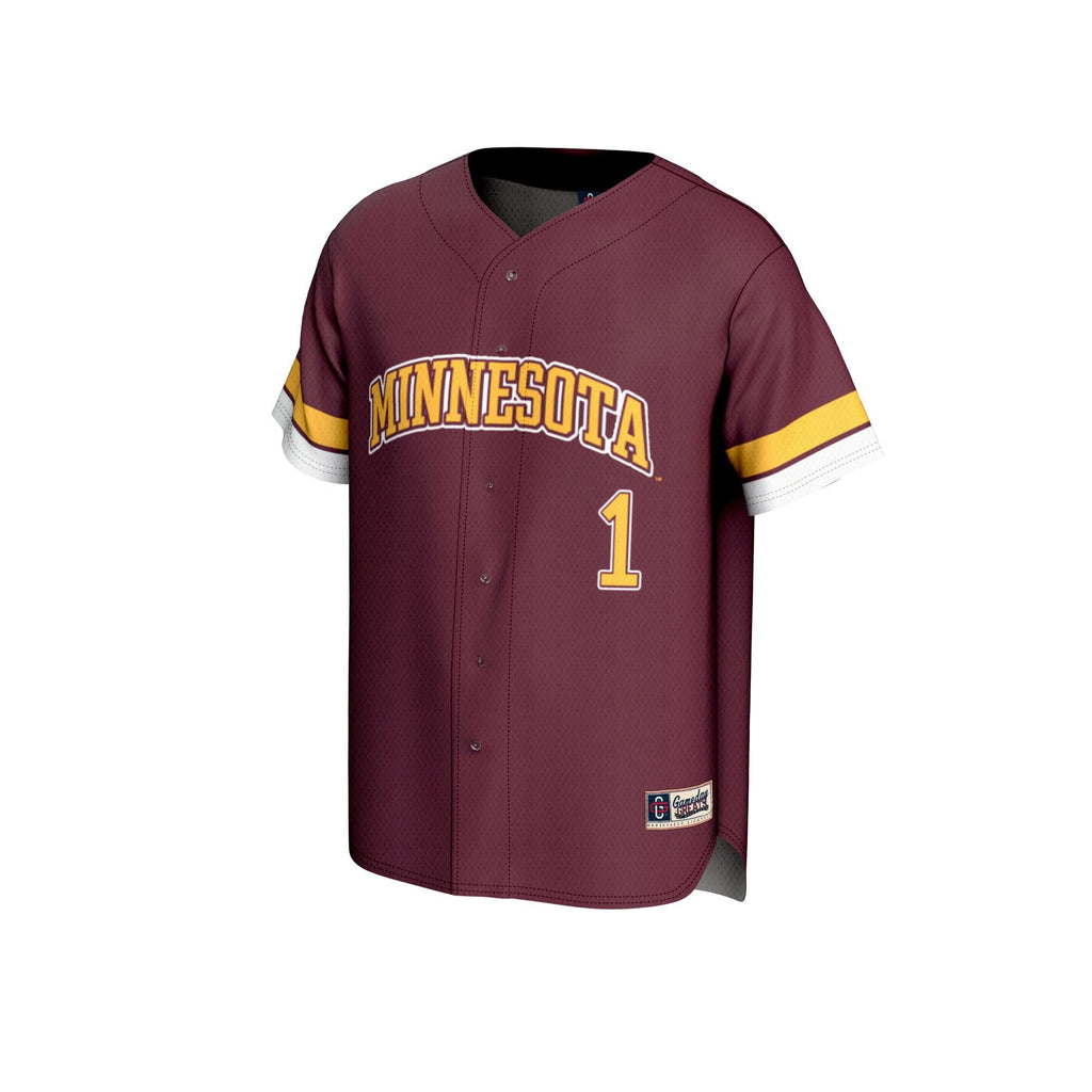 GameDay Greats #1 Maroon Minnesota Golden Gophers Lightweight Collegiate Baseball Fashion Jersey