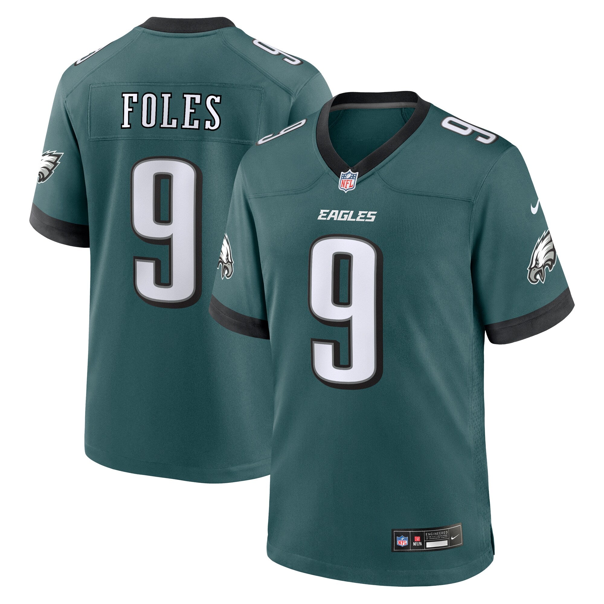 Philadelphia Eagles Nick Foles Nike Midnight Green Team Retired Player Game Jersey