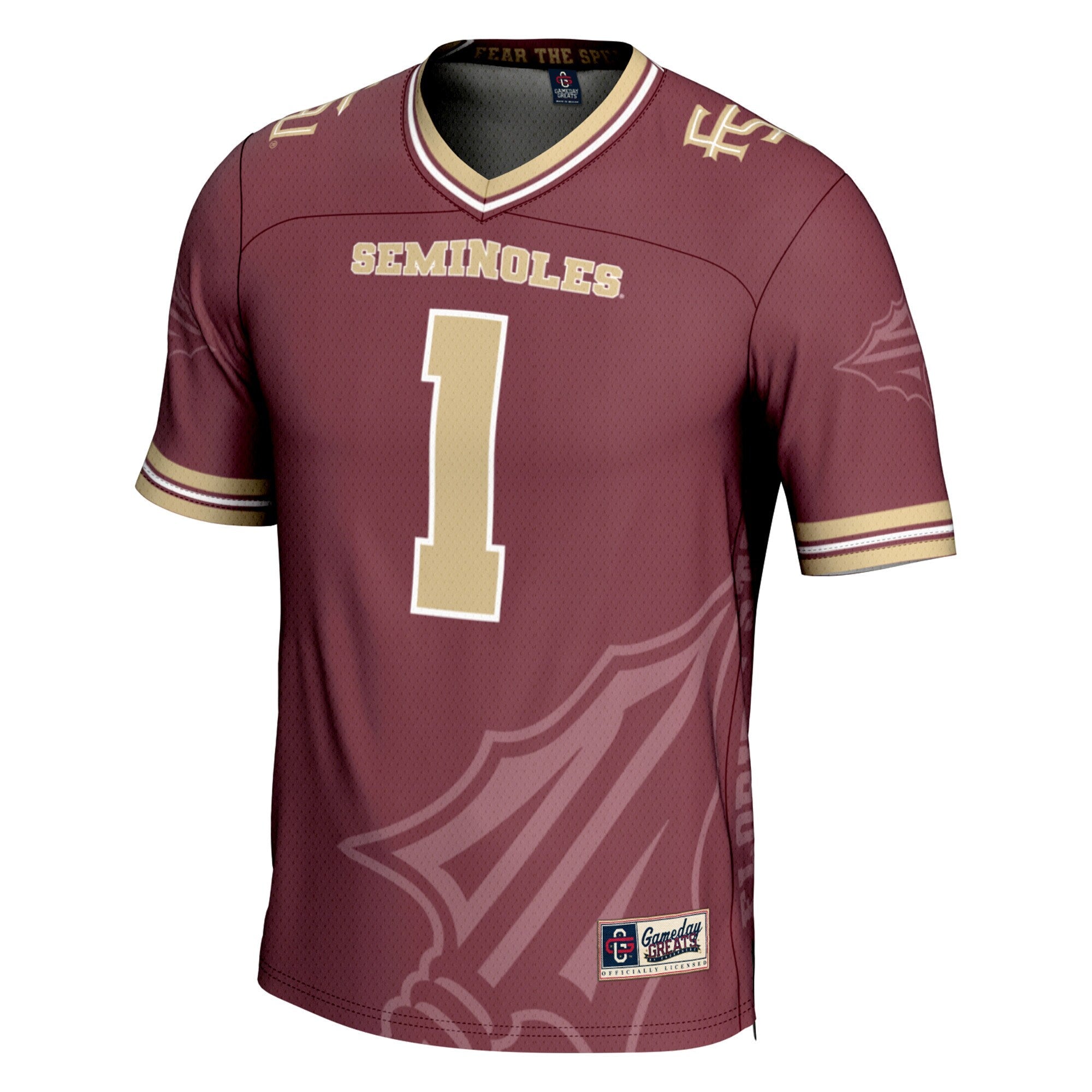 GameDay Greats #1 Garnet Florida State Seminoles Icon Print Football Fashion Jersey