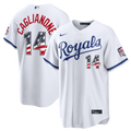 Fourth of July Kansas City Royals Jac Caglianone Nike White USA 250 Stadium Jersey