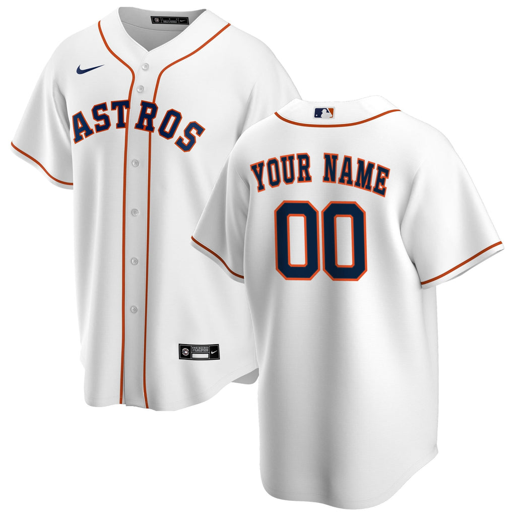 Houston Astros Nike White Home Replica Custom Jersey