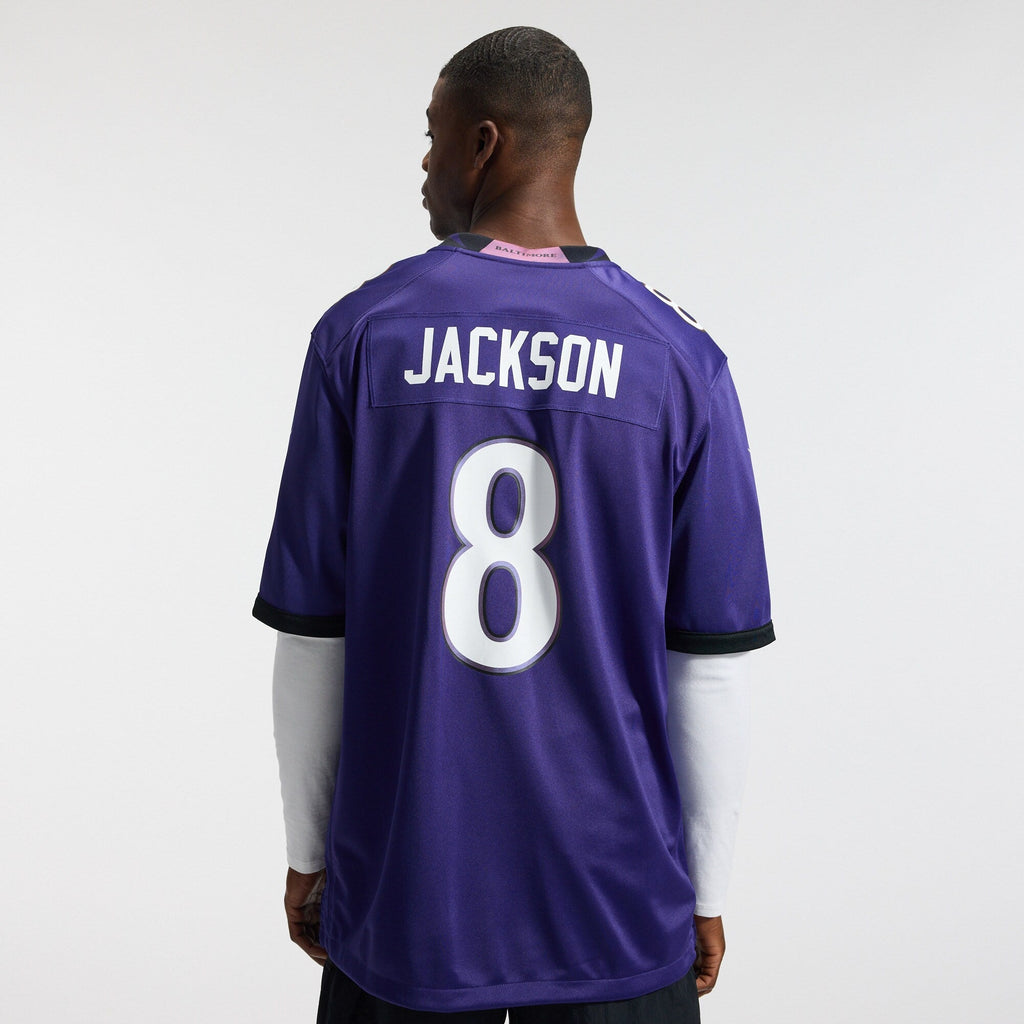 Baltimore Ravens Lamar Jackson Nike Purple Team Game Jersey