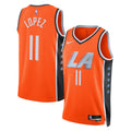 LA Clippers Nike 2025/26 City Edition Swingman Jersey - Orange - Brook Lopez