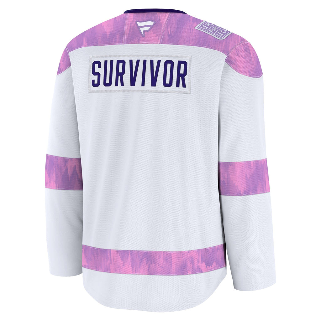 Ottawa Senators Fanatics White Hockey Fights Cancer Survivor Practice Jersey