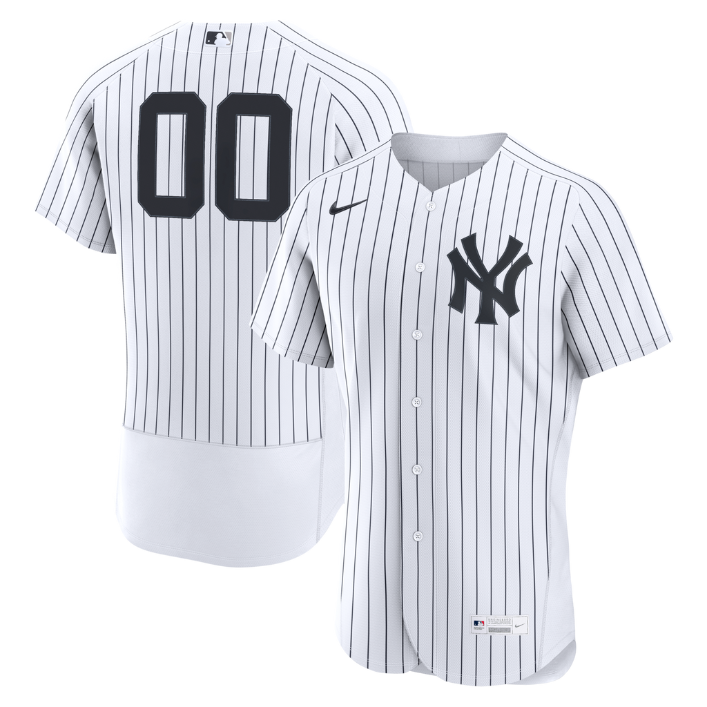 New York Yankees Nike White Home Authentic Custom Jersey