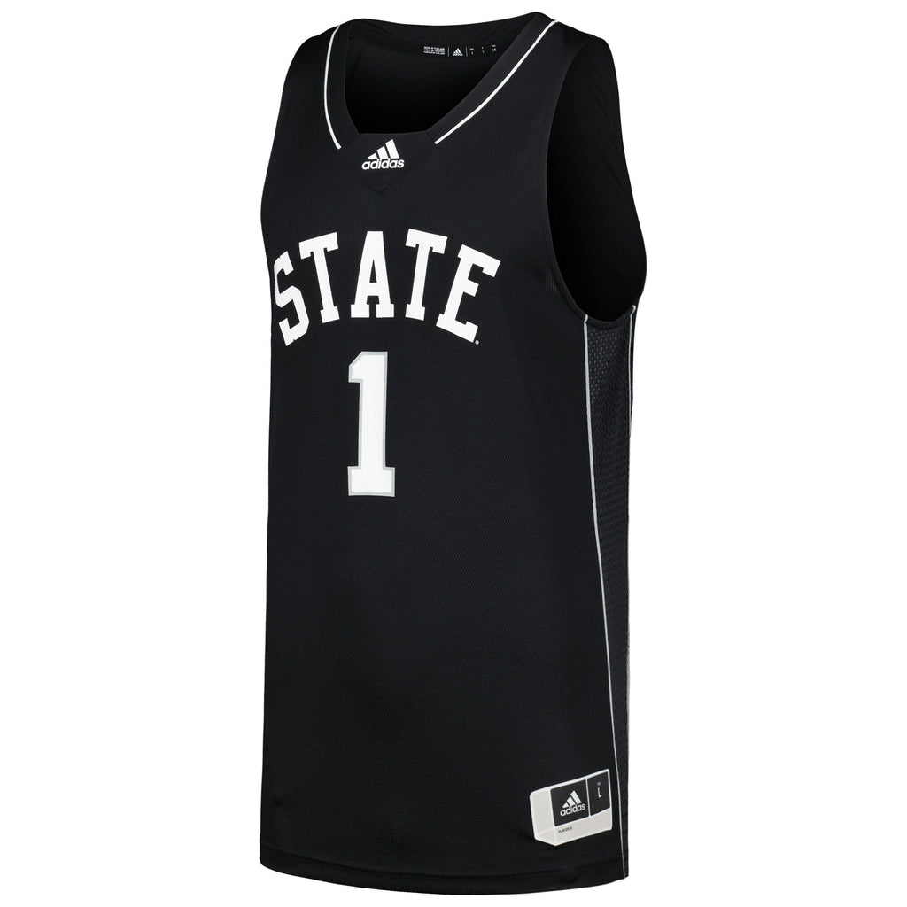 adidas #1 Black Mississippi State Bulldogs Swingman Basketball Jersey