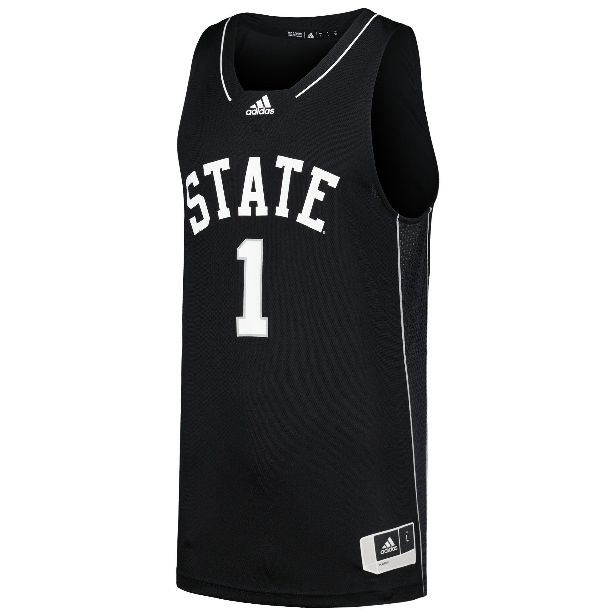 adidas #1 Black Mississippi State Bulldogs Swingman Basketball Jersey