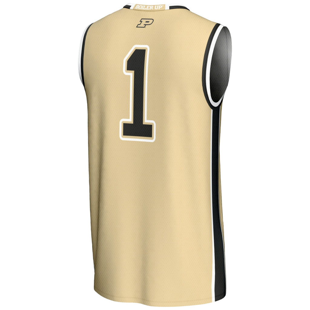 Male GameDay Greats #1 Gold Purdue Boilermakers Lightweight Basketball Jersey