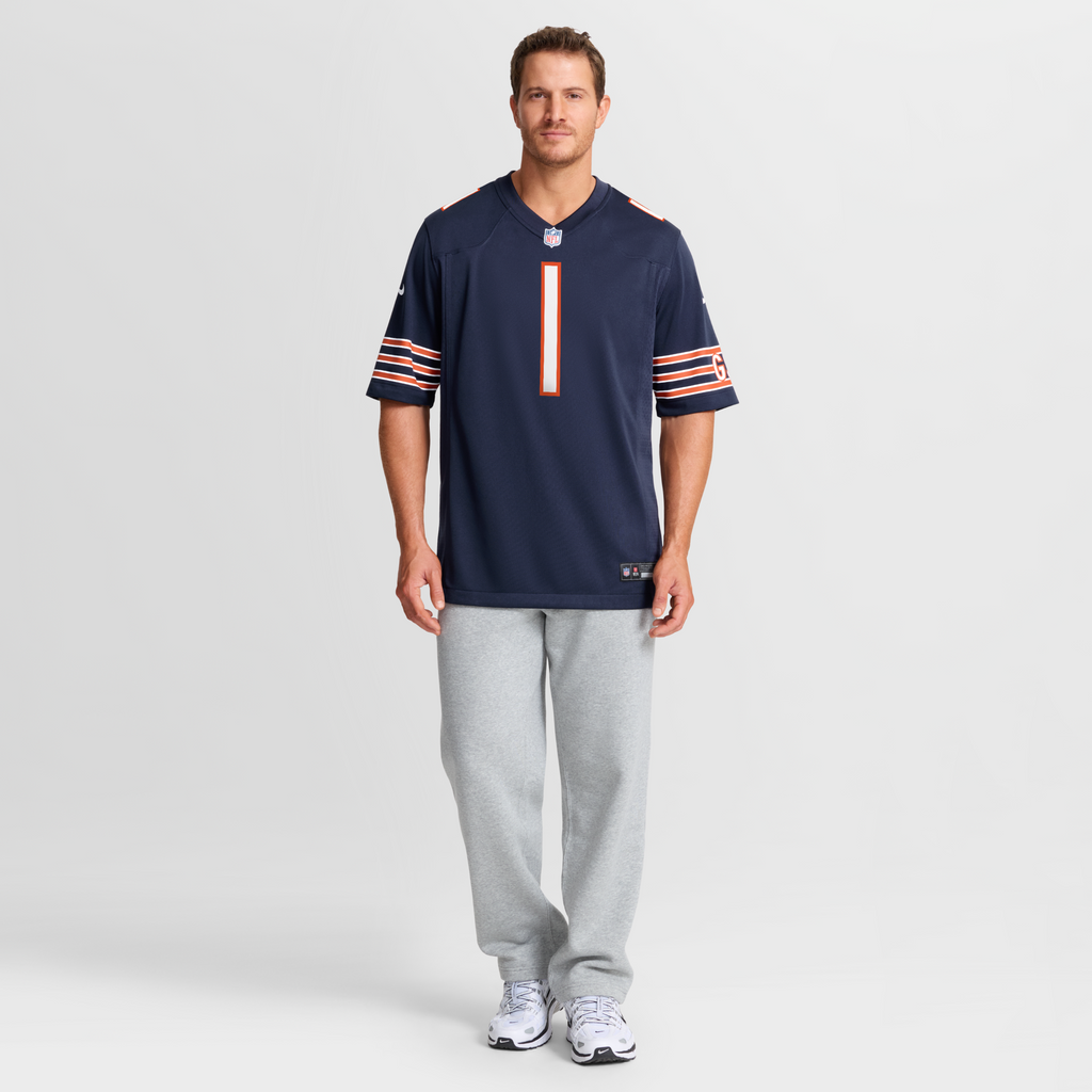 Chicago Bears Number 1 Dad Nike Navy Game Jersey