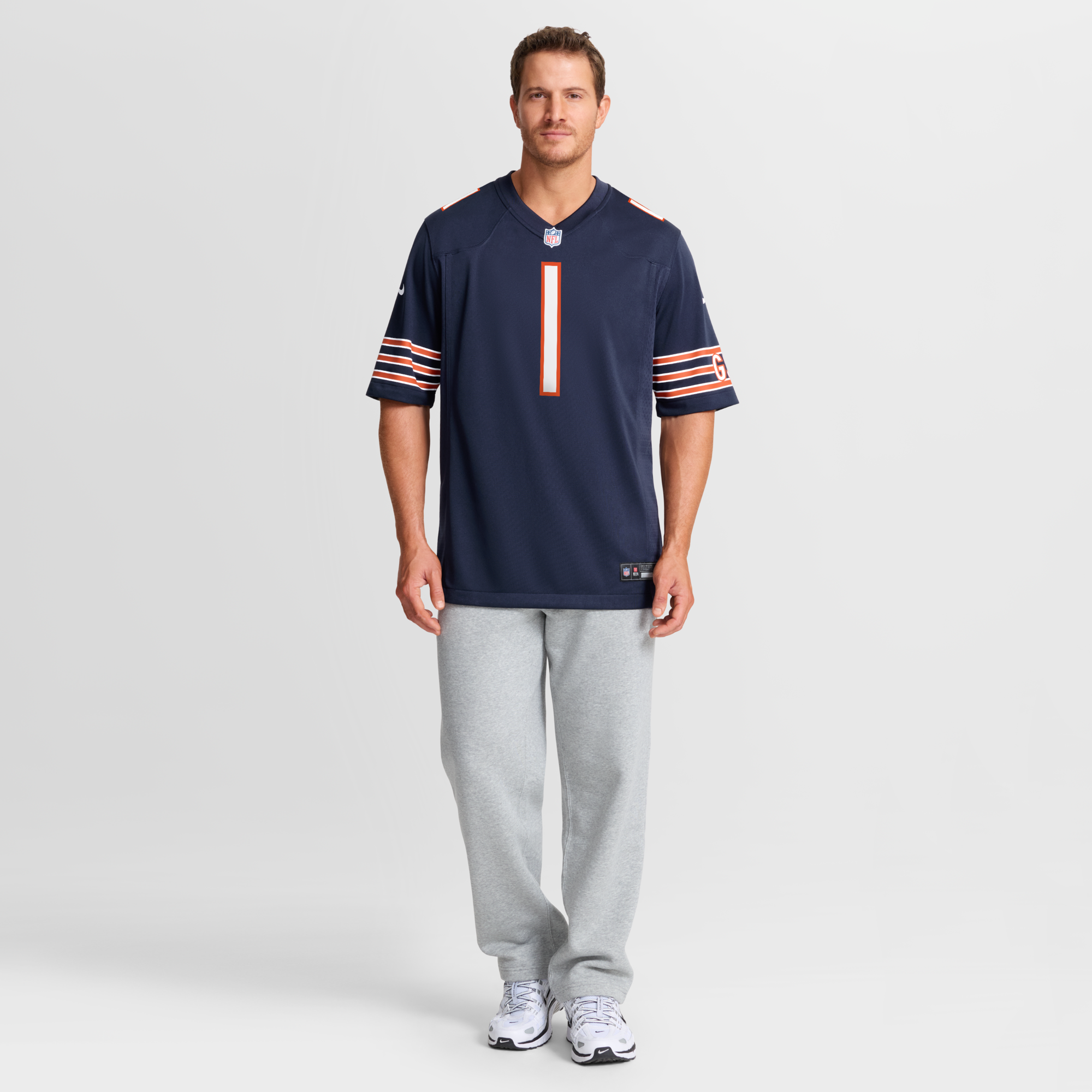 Chicago Bears Number 1 Dad Nike Navy Game Jersey