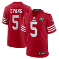 San Francisco 49ers Mike Evans Nike Scarlet 80th Anniversary Game Jersey