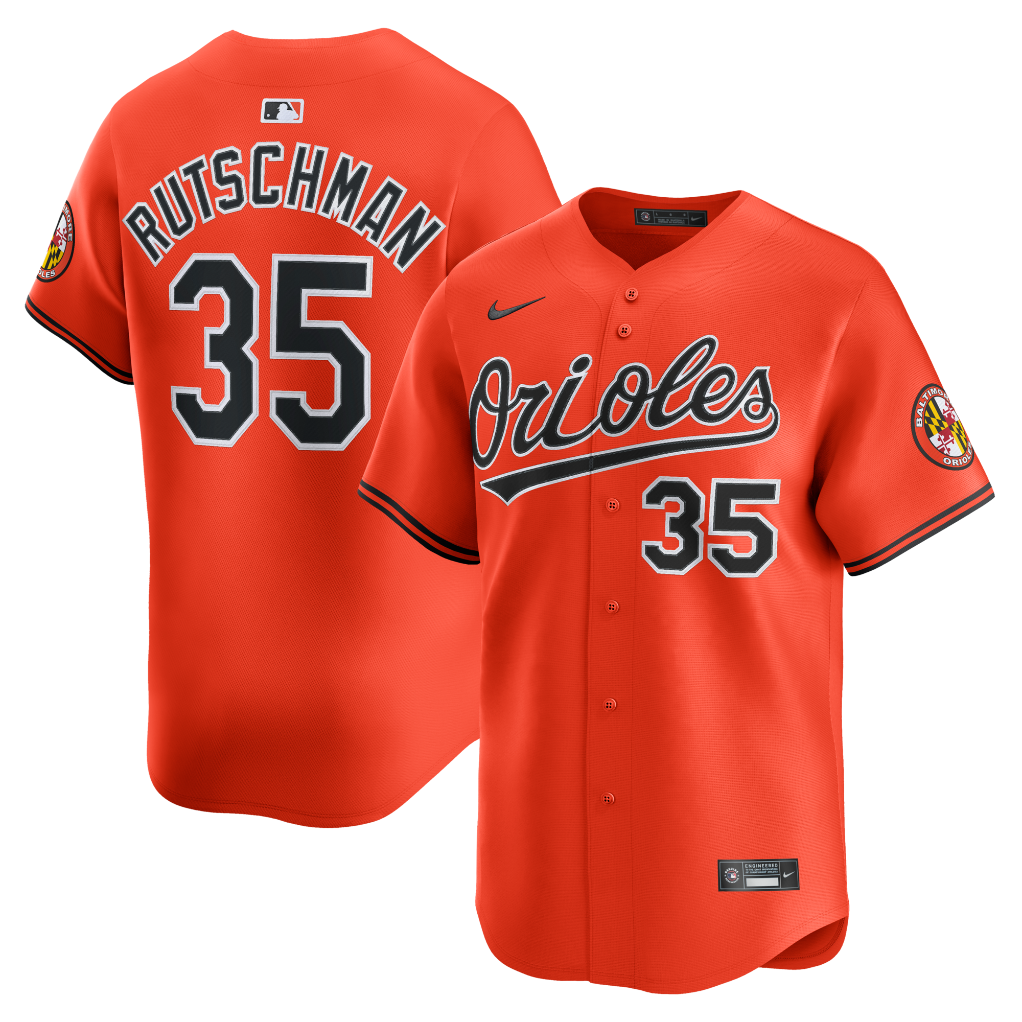 Baltimore Orioles Adley Rutschman Nike Orange 2nd Alternate Limited Player Jersey