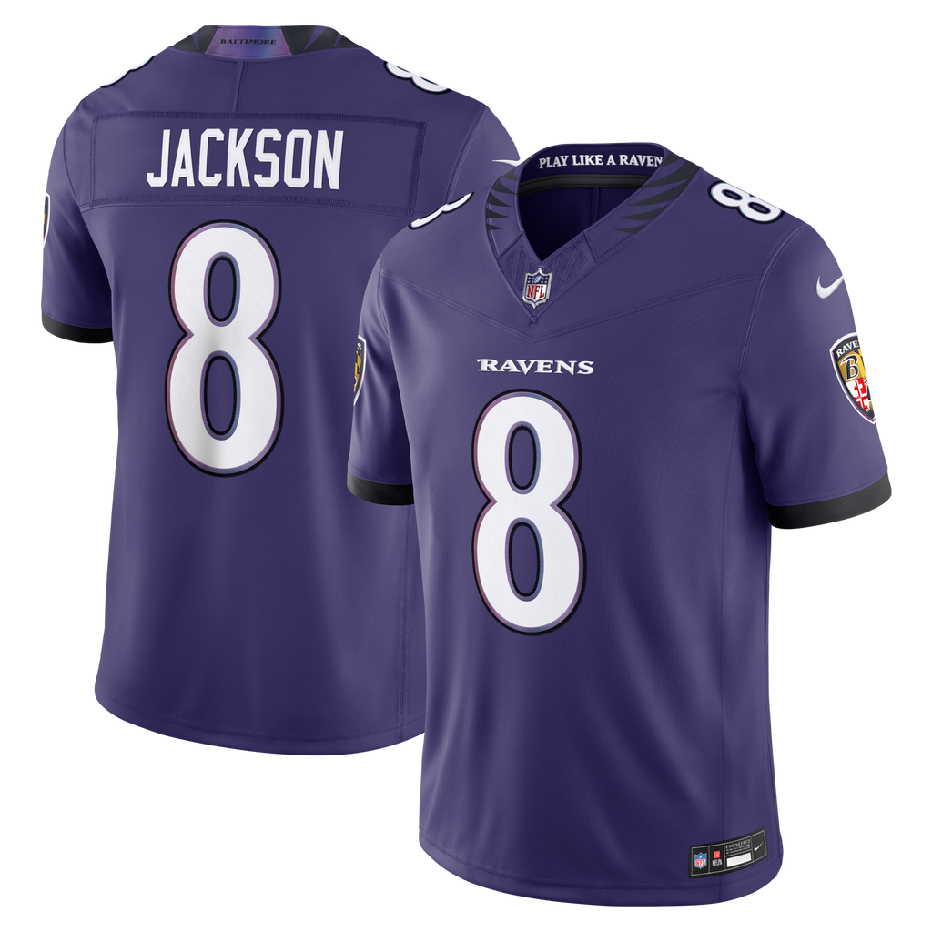 Baltimore Ravens Lamar Jackson Nike Purple Team Vapor F.U.S.E. Stitched Limited Jersey