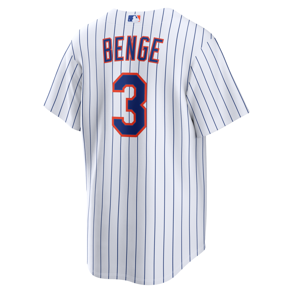 New York Mets Carson Benge Nike White Home Replica Jersey