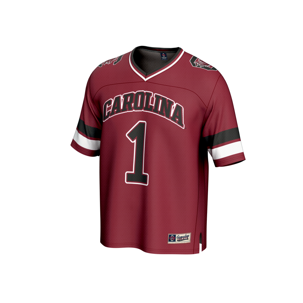 GameDay Greats #1 Garnet South Carolina Gamecocks Lightweight Collegiate Football Fashion Jersey