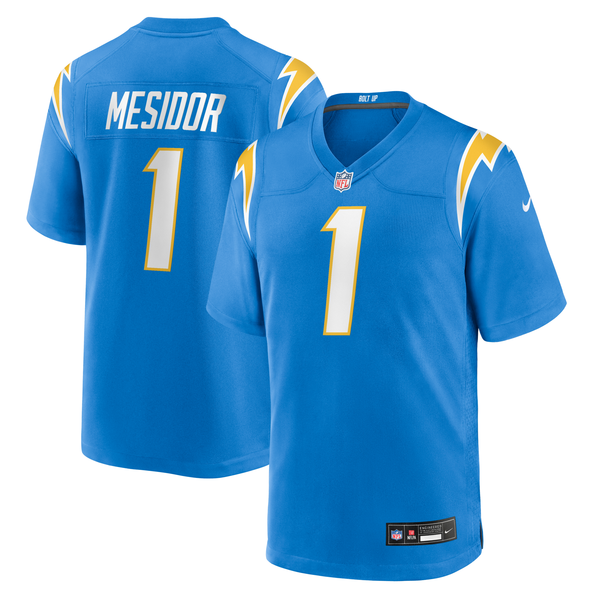Los Angeles Chargers Akheem Mesidor Nike Powder Blue 2026 NFL Draft First Round Pick No. 22 Team Game Jersey