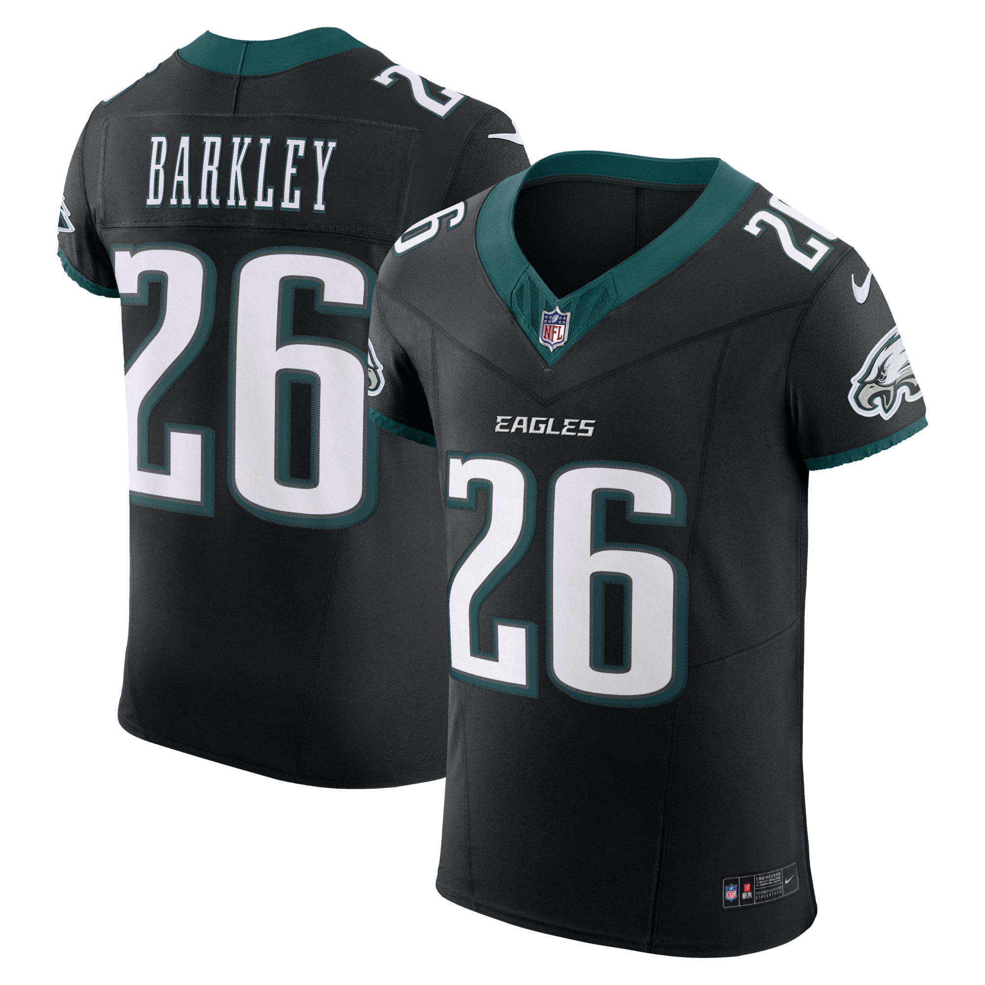 Philadelphia Eagles Saquon Barkley Nike Black Alternate Vapor F.U.S.E. Elite Jersey