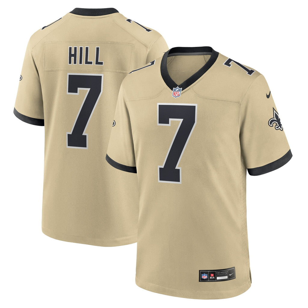 New Orleans Saints Taysom Hill Nike Gold Gameday Golds Alternate Game Player Jersey