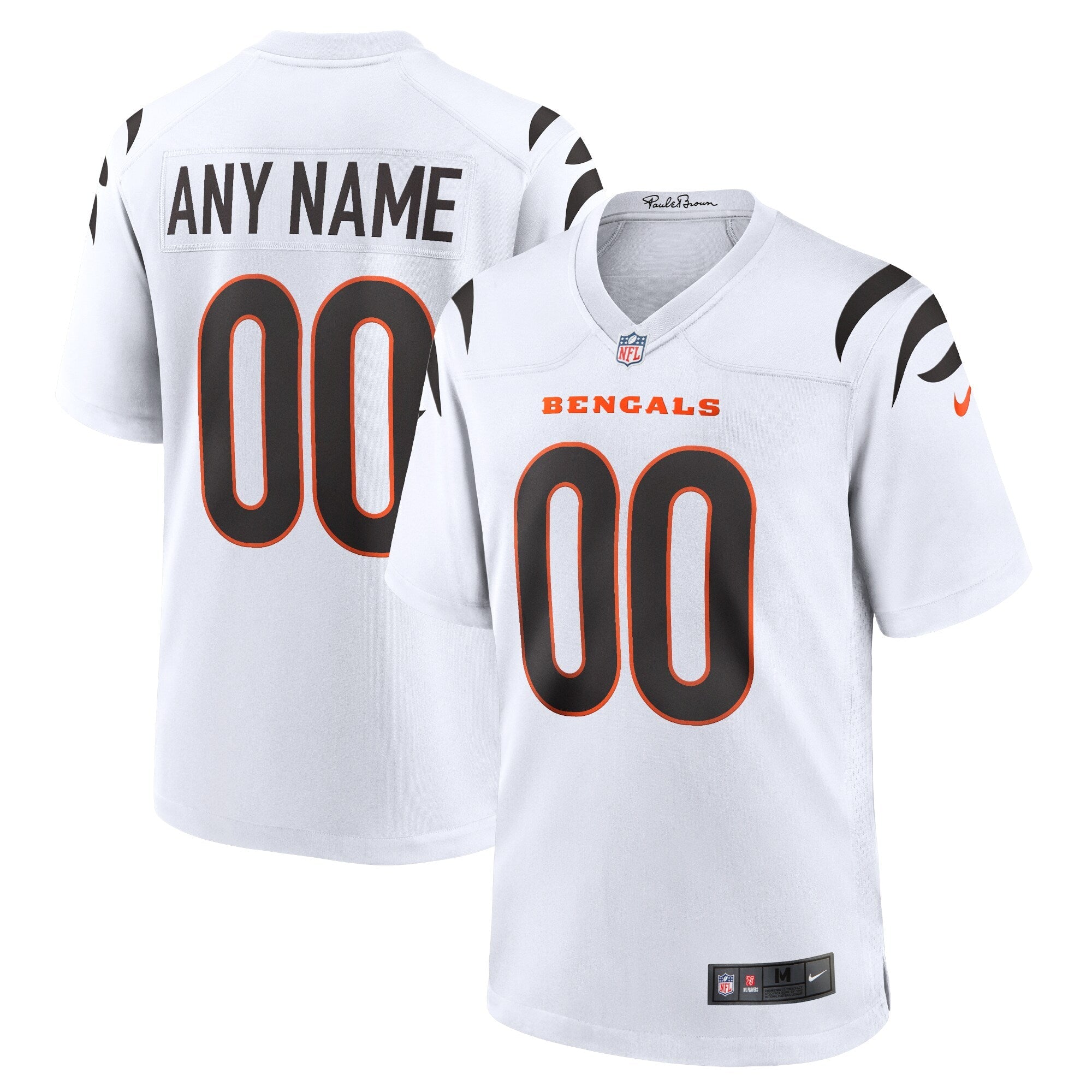 Cincinnati Bengals Nike White Game Custom Jersey