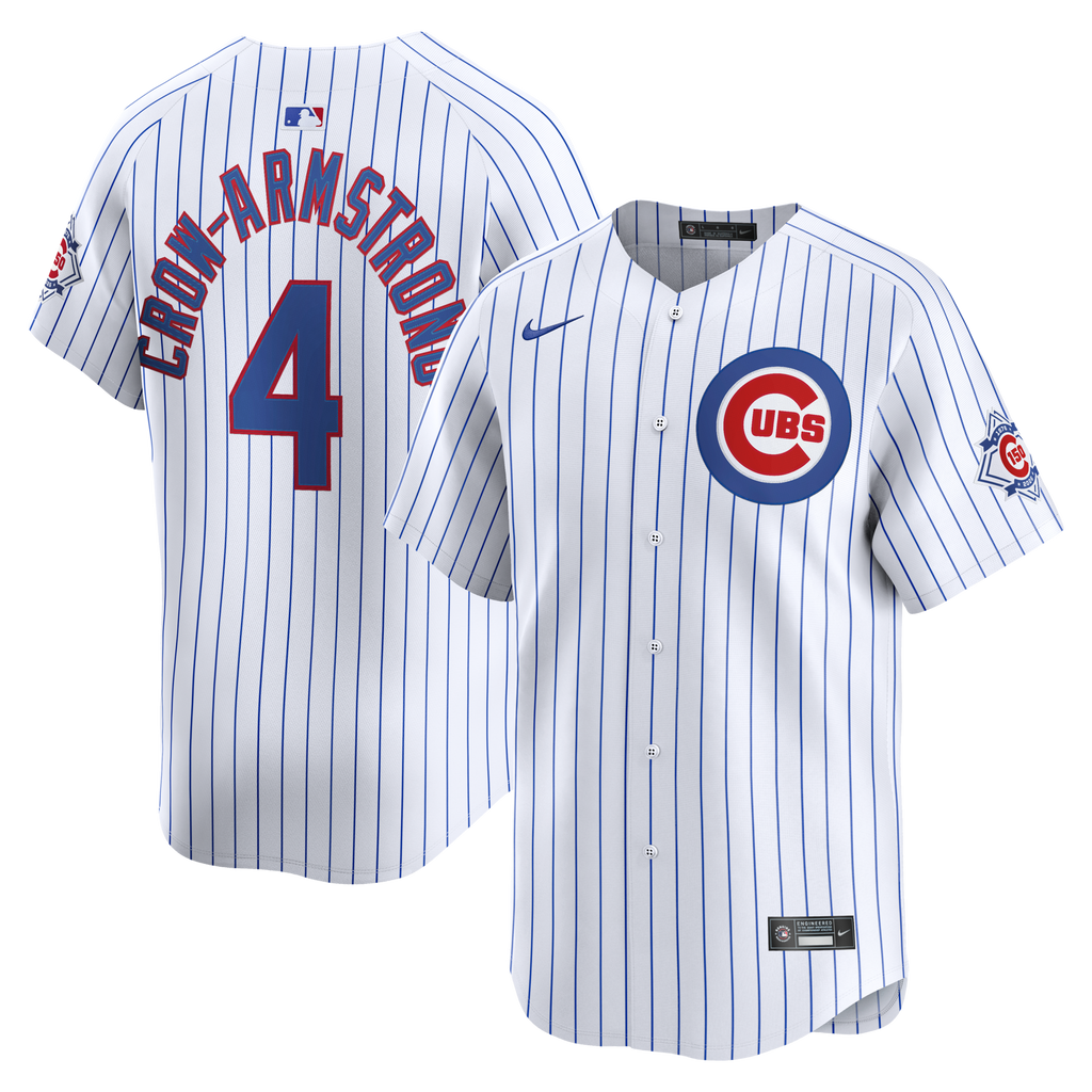 Chicago Cubs Pete Crow-Armstrong Nike White 150th Anniversary Limited Jersey