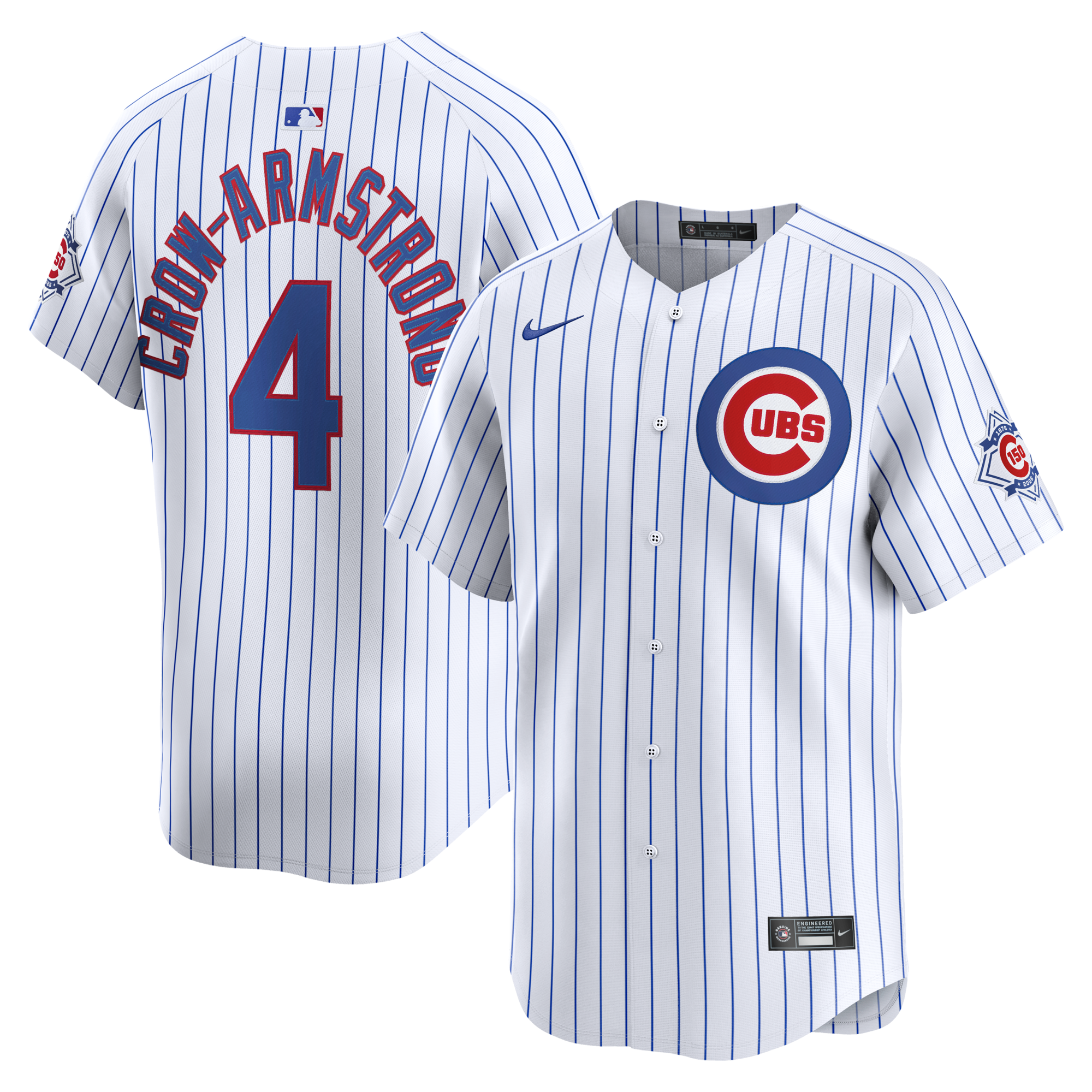 Chicago Cubs Pete Crow-Armstrong Nike White 150th Anniversary Limited Jersey