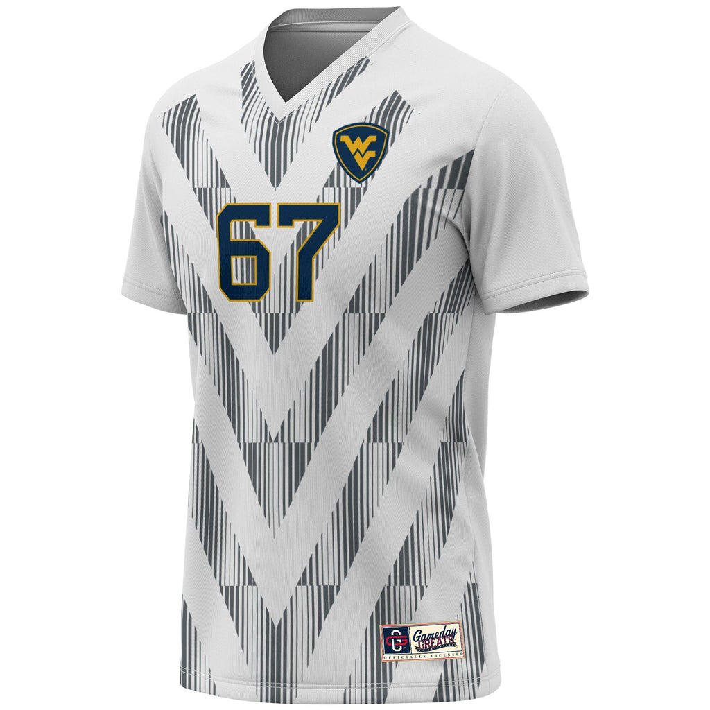GameDay Greats #1 White West Virginia Mountaineers Lightweight Soccer Fashion Jersey