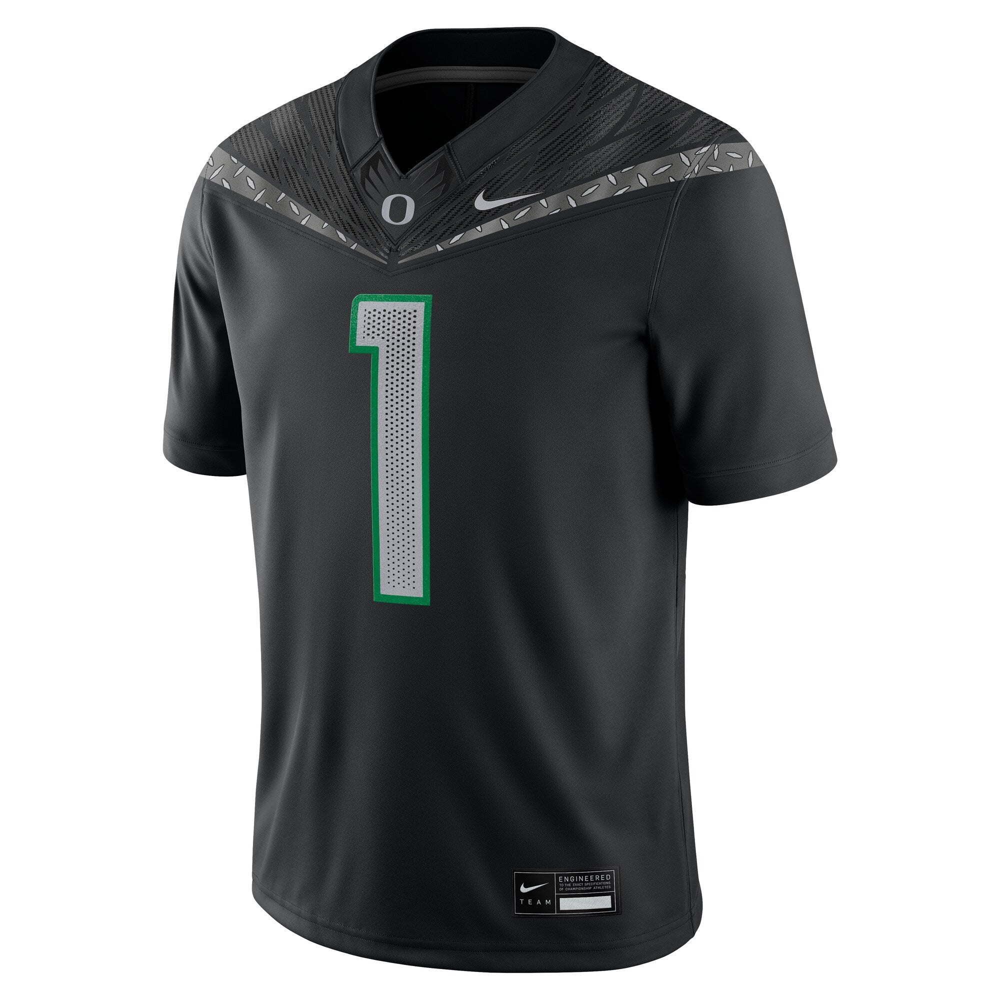 Nike #1 Black Oregon Ducks Game Jersey