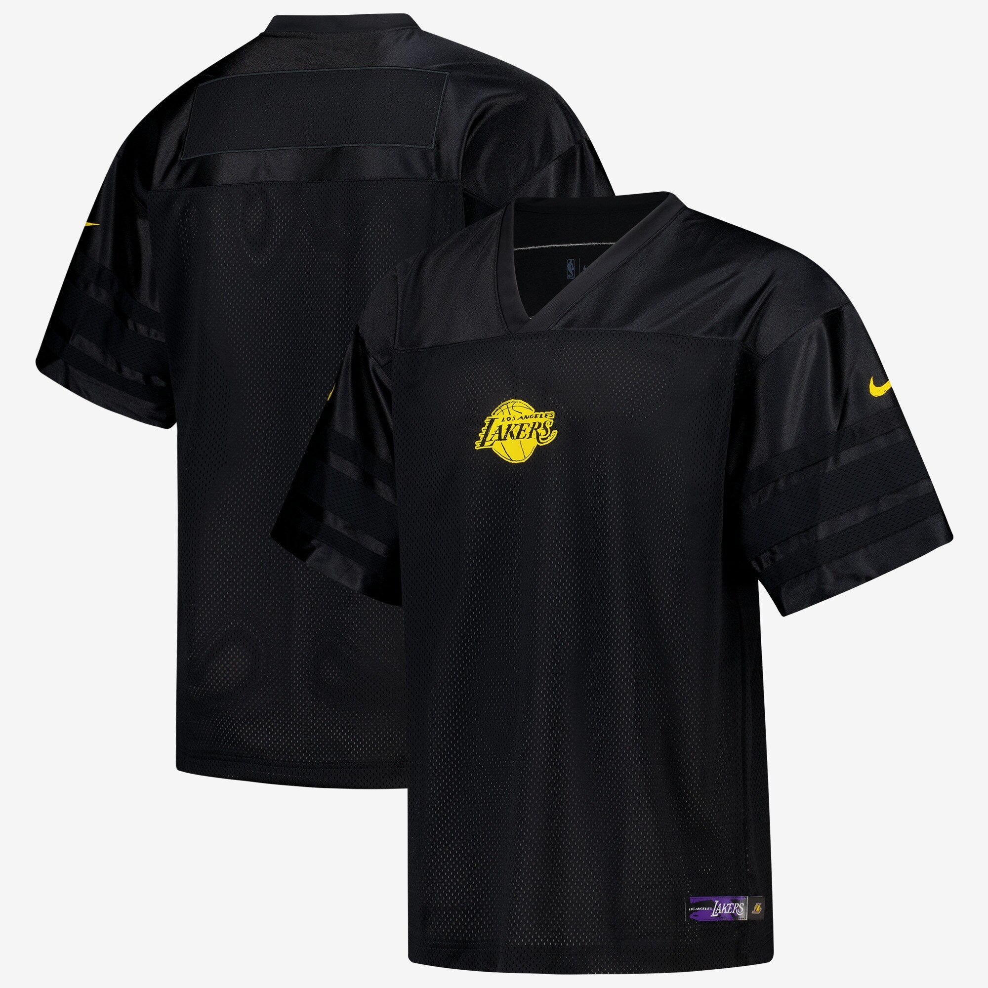 Los Angeles Lakers Nike Courtside Football Jersey - Black -
