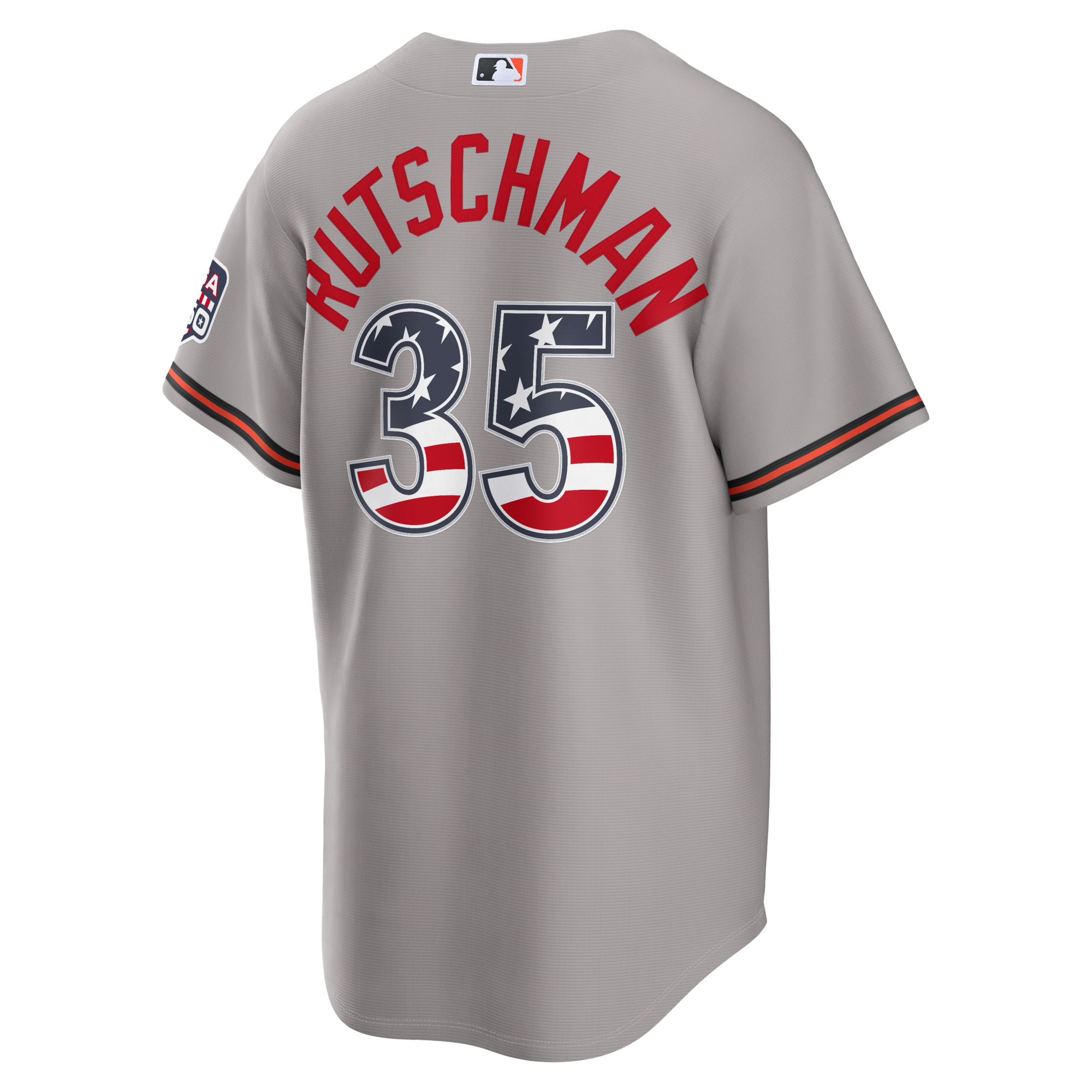 Fourth of July Baltimore Orioles Adley Rutschman Nike Gray USA 250 Stadium Jersey