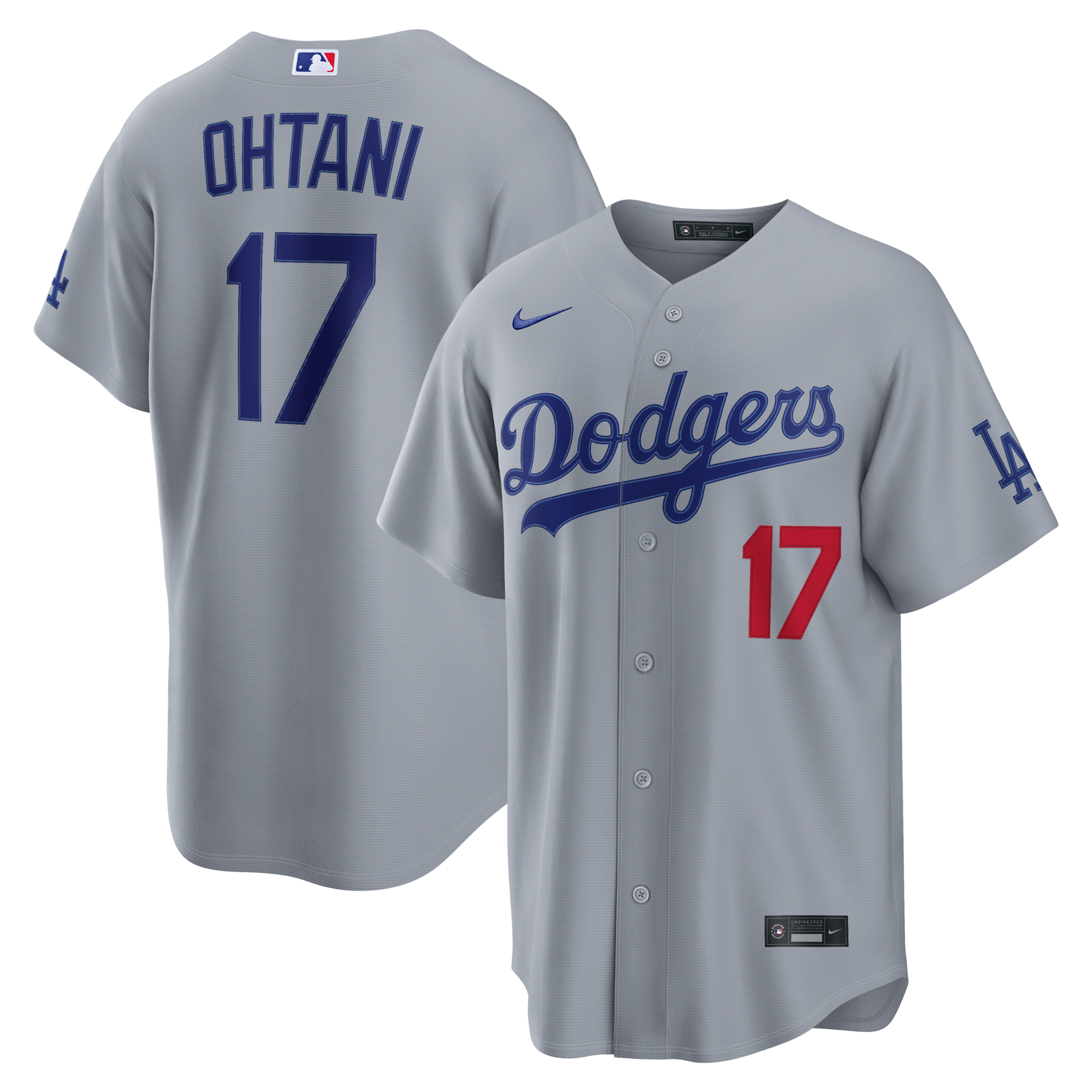 Los Angeles Dodgers Shohei Ohtani Nike Gray Road Stadium Jersey