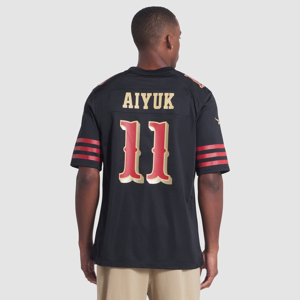 San Francisco 49ers Brandon Aiyuk Nike Black 2025 Rivalries Collection Game Jersey
