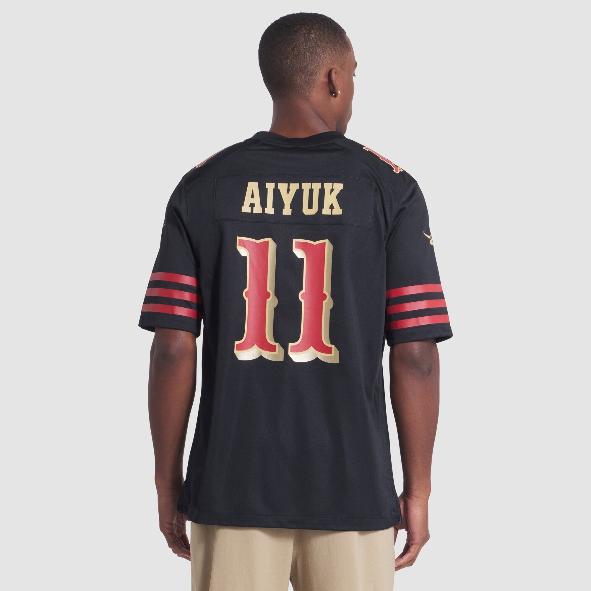 San Francisco 49ers Brandon Aiyuk Nike Black 2025 Rivalries Collection Game Jersey