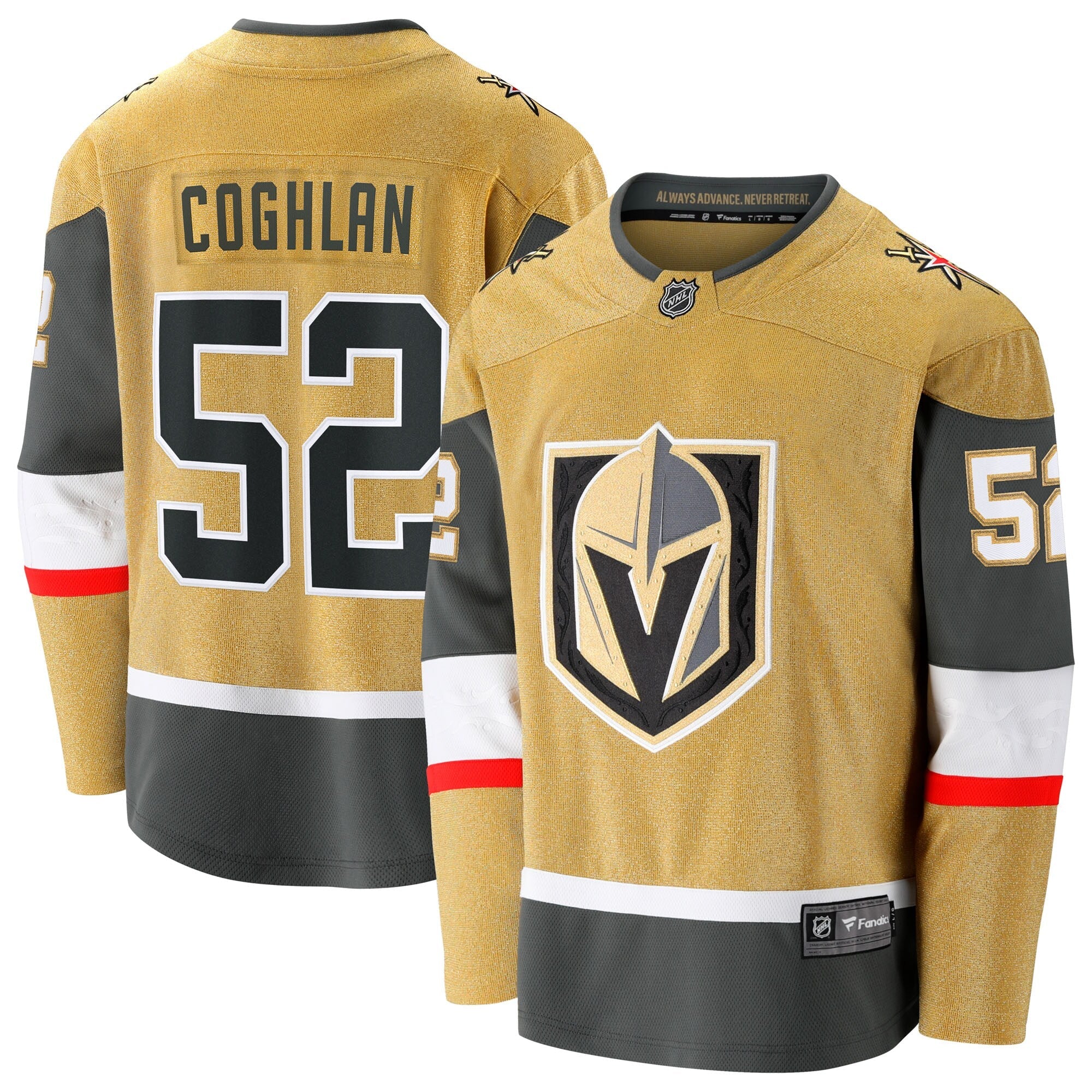 Vegas Golden Knights Dylan Coghlan Fanatics Gold Home Breakaway Jersey