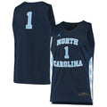 Jordan Brand #1 Navy North Carolina Tar Heels Replica Basketball Jersey