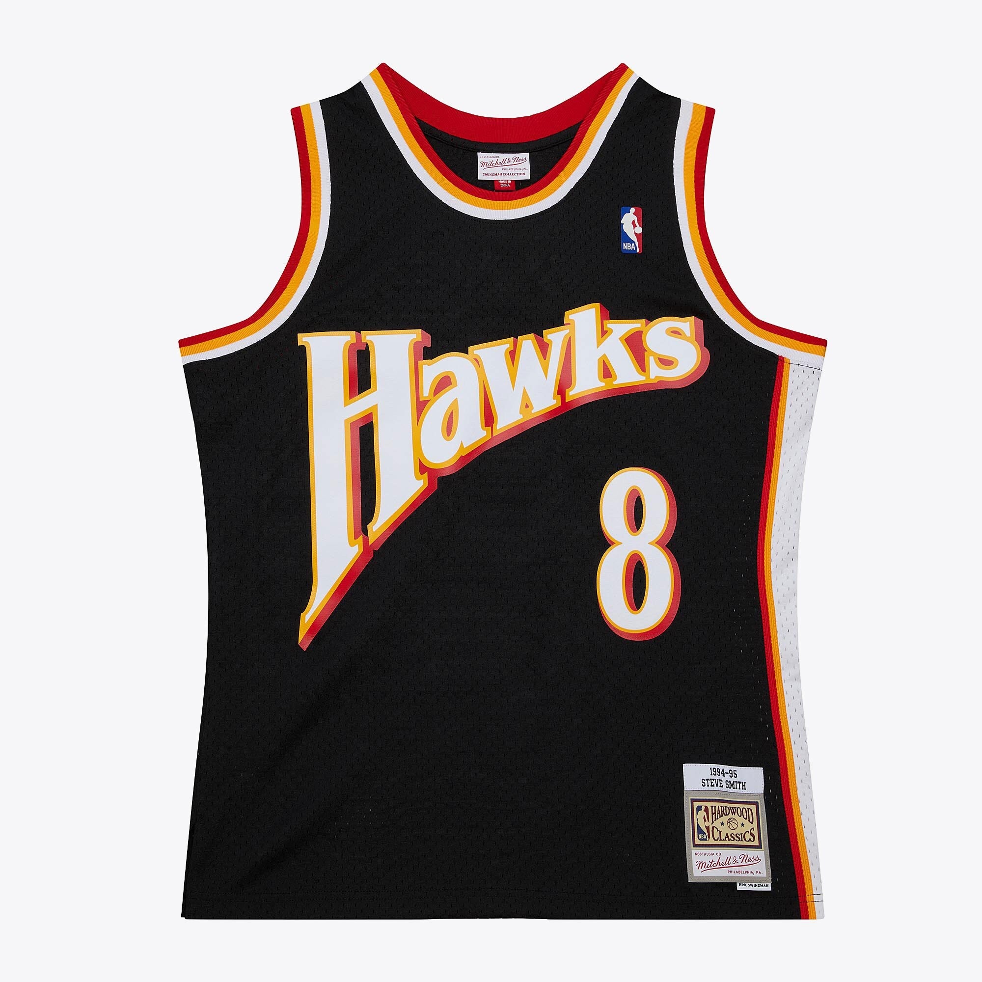 Atlanta Hawks Mitchell & Ness Steve Smith 1994 Dark Authentic Jersey - Black