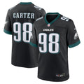 Philadelphia Eagles Jalen Carter Nike Black Alternate Game Player Jersey