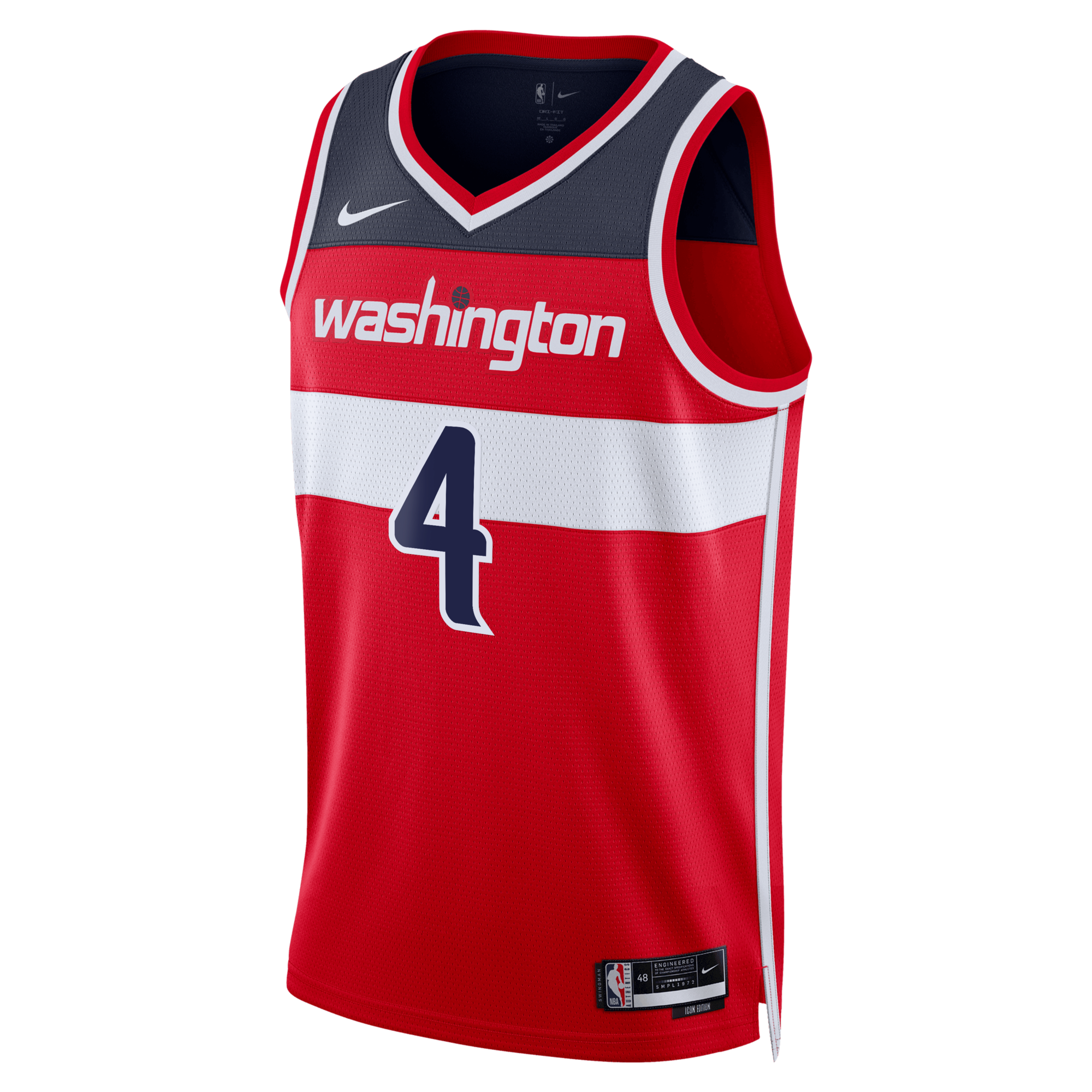 Washington Wizards Nike Icon Swingman Jersey - Red - AJ Dybantsa