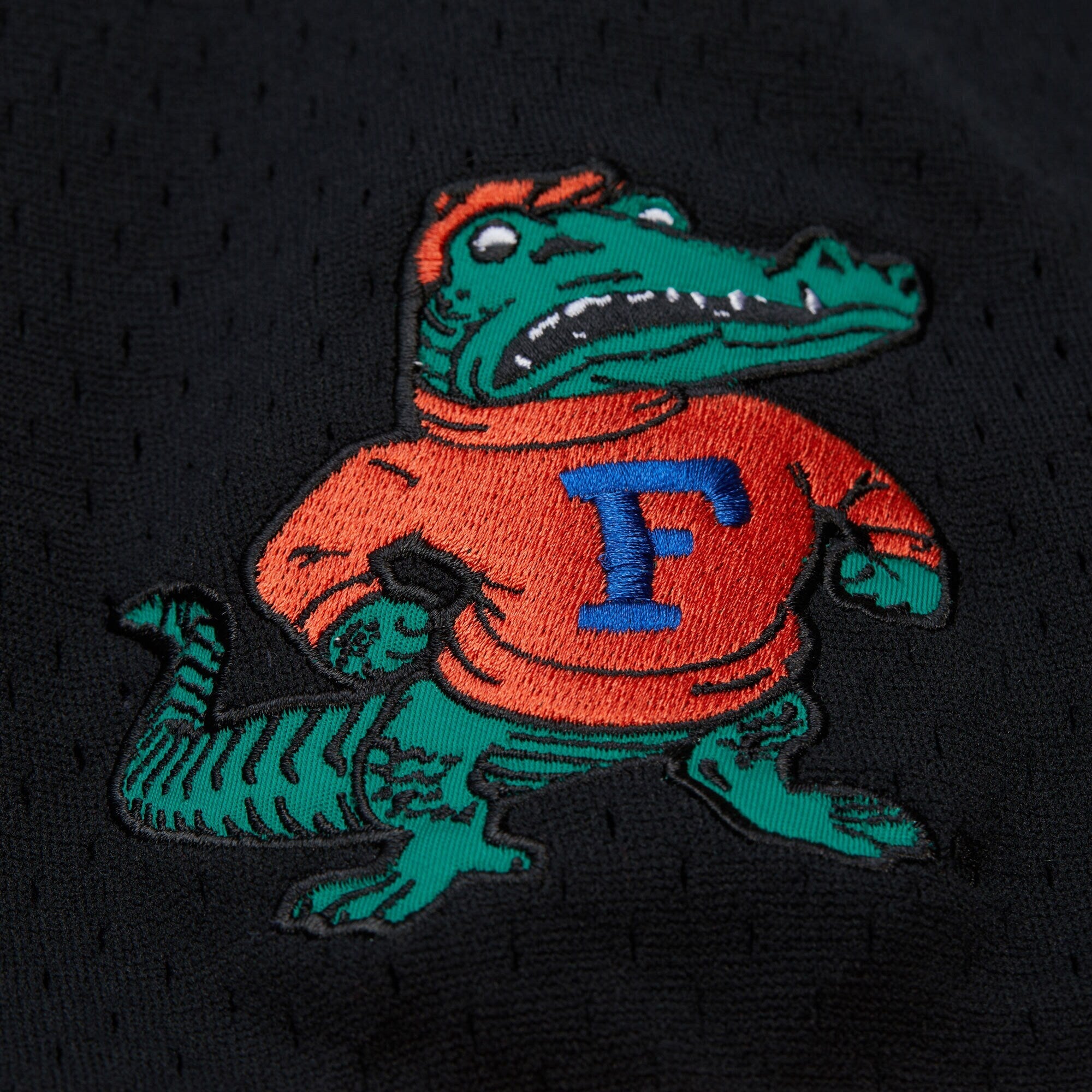 Mitchell & Ness Black Florida Gators On The Clock Full-Button Fashion Jersey