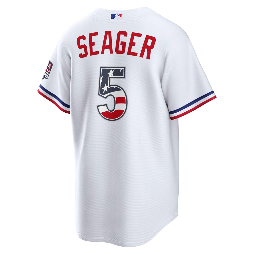 Fourth of July Texas Rangers Corey Seager Nike White USA 250 Stadium Jersey
