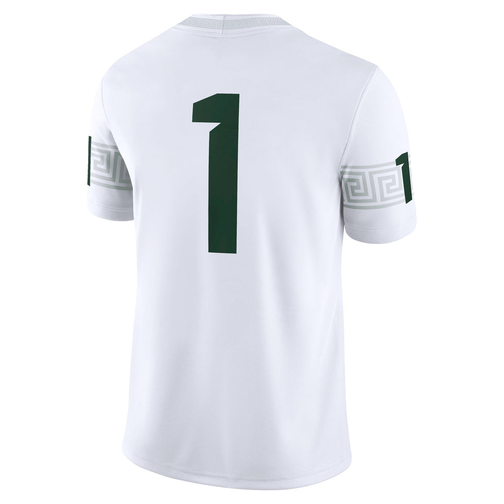 Nike #1 White Michigan State Spartans Game Jersey