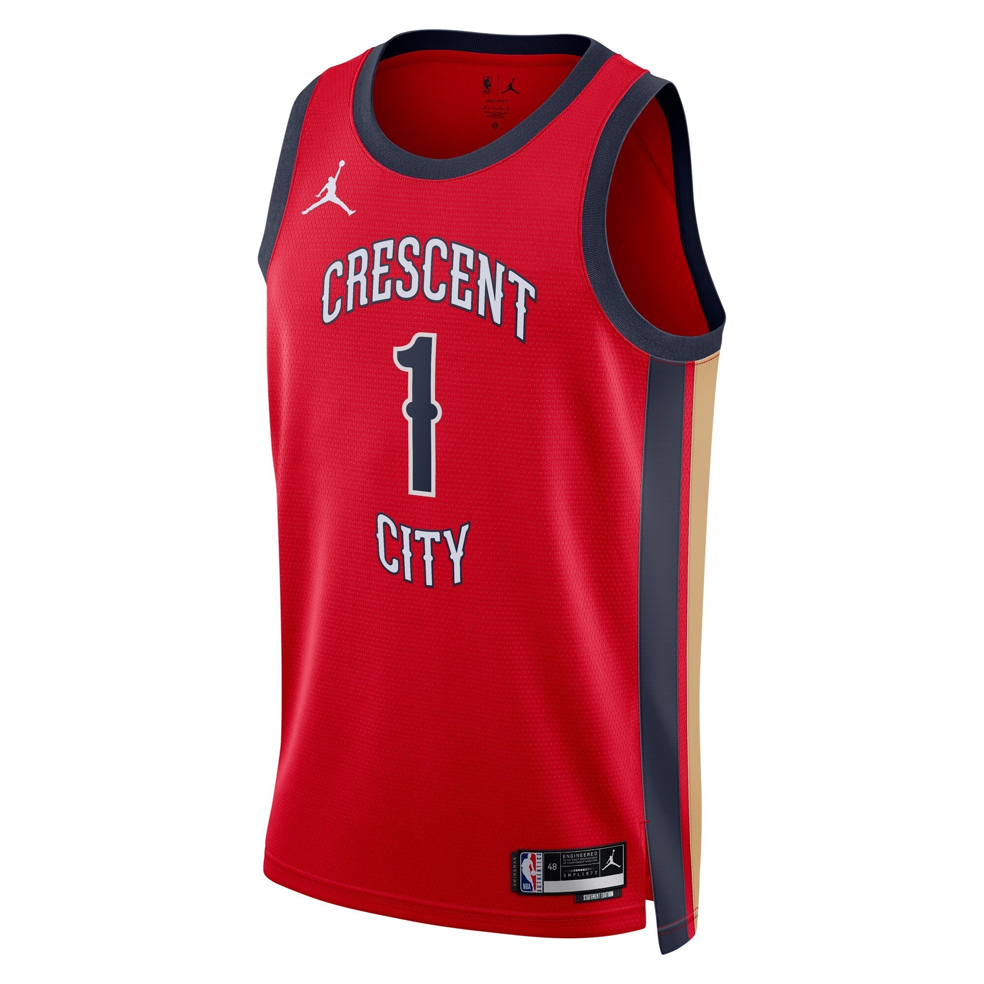 New Orleans Pelicans Jordan Brand Statement Edition Swingman Jersey - Red - Zion Williamson
