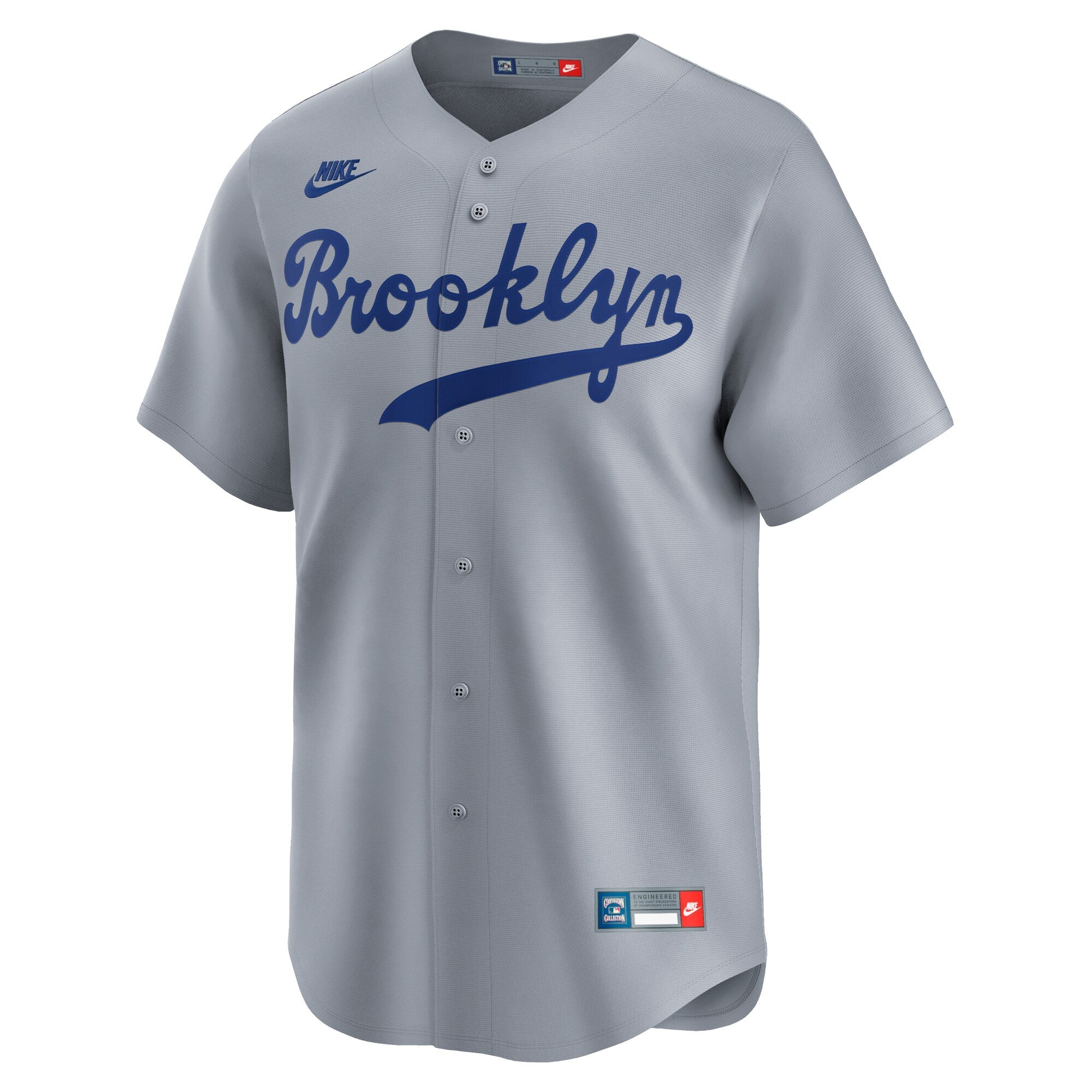 Brooklyn Dodgers Jackie Robinson Nike Gray Throwback Cooperstown Collection Limited Jersey