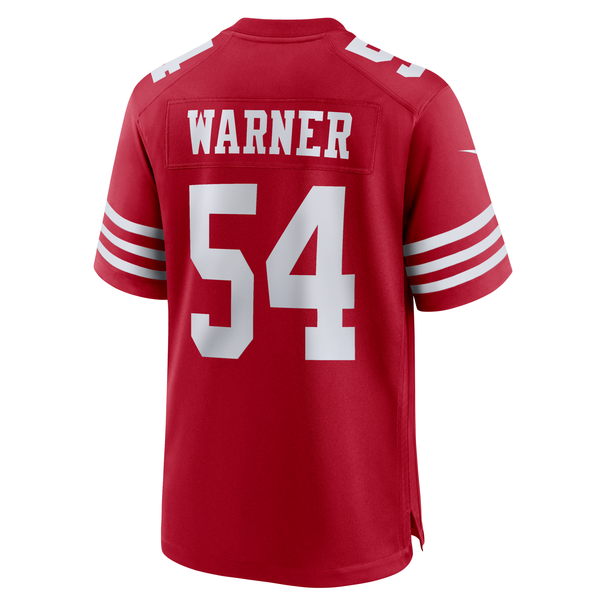 San Francisco 49ers Fred Warner Nike Scarlet 80th Anniversary Game Jersey