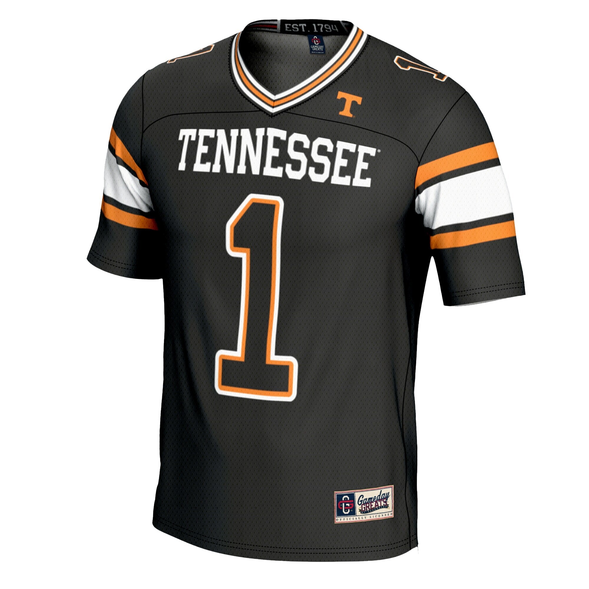 GameDay Greats #1 Black Tennessee Volunteers Football Jersey
