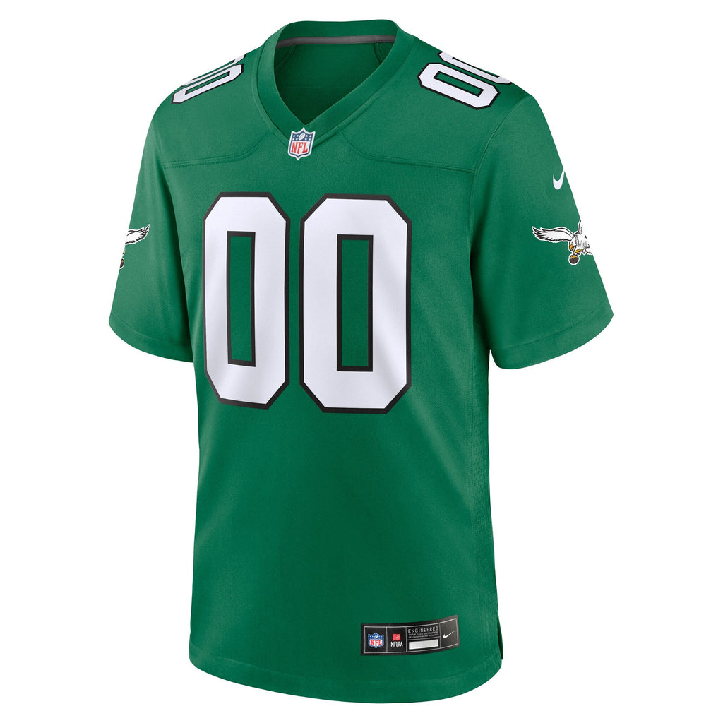 Philadelphia Eagles Nike Kelly Green Alternate Custom Game Jersey
