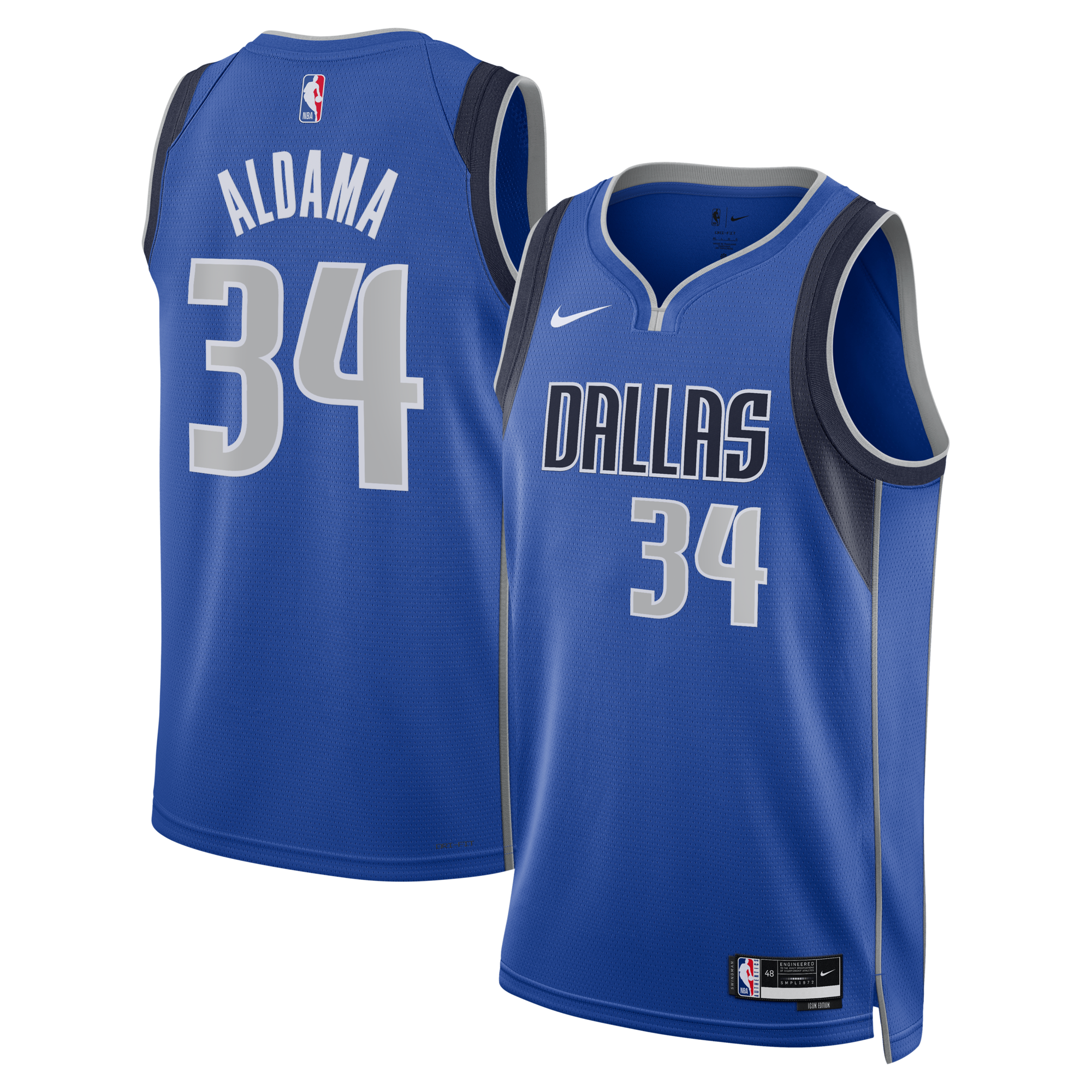 Dallas Mavericks Nike Icon Edition Swingman Jersey - Blue - Santi Aldama