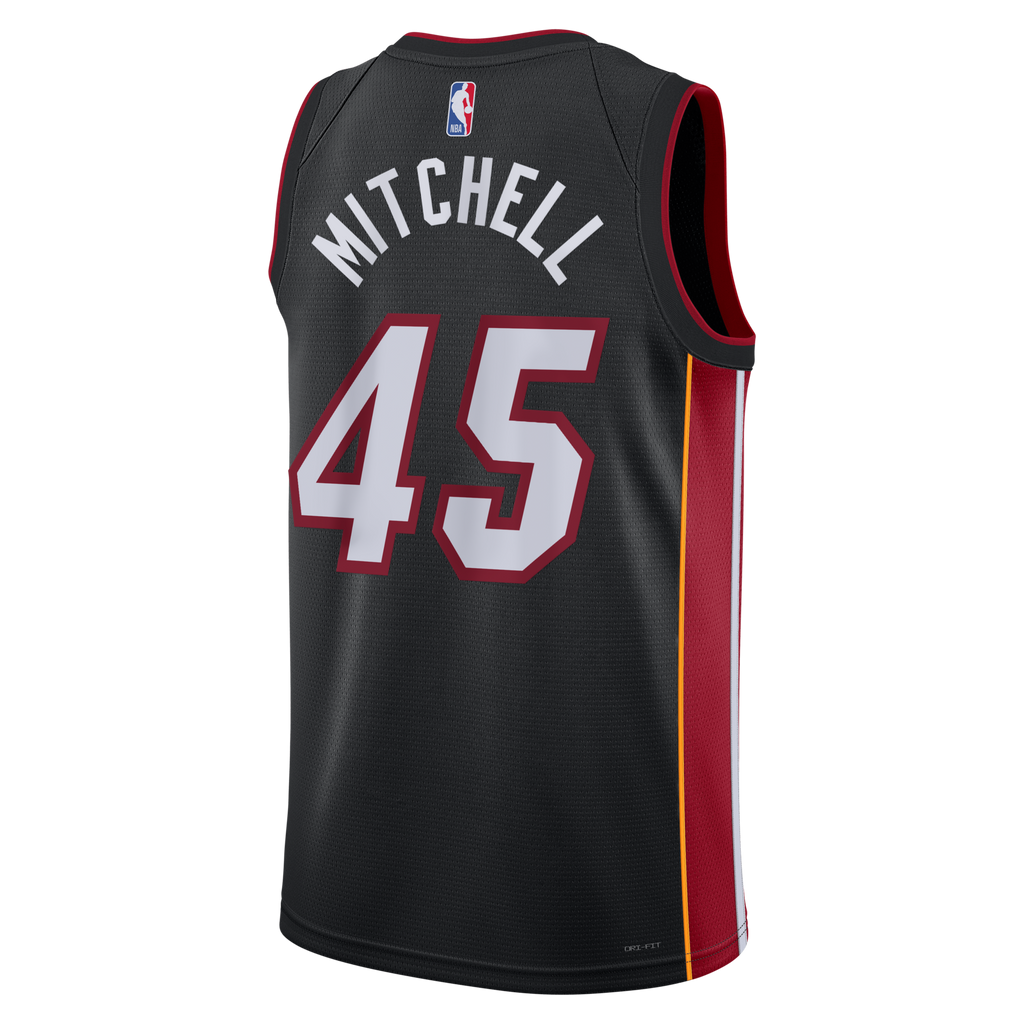 Miami Heat Nike Icon Edition Swingman Jersey - Black - Davion Mitchell