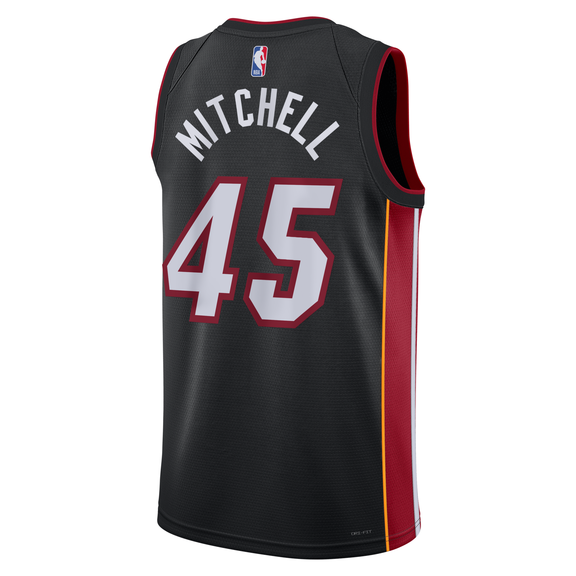 Miami Heat Nike Icon Edition Swingman Jersey - Black - Davion Mitchell