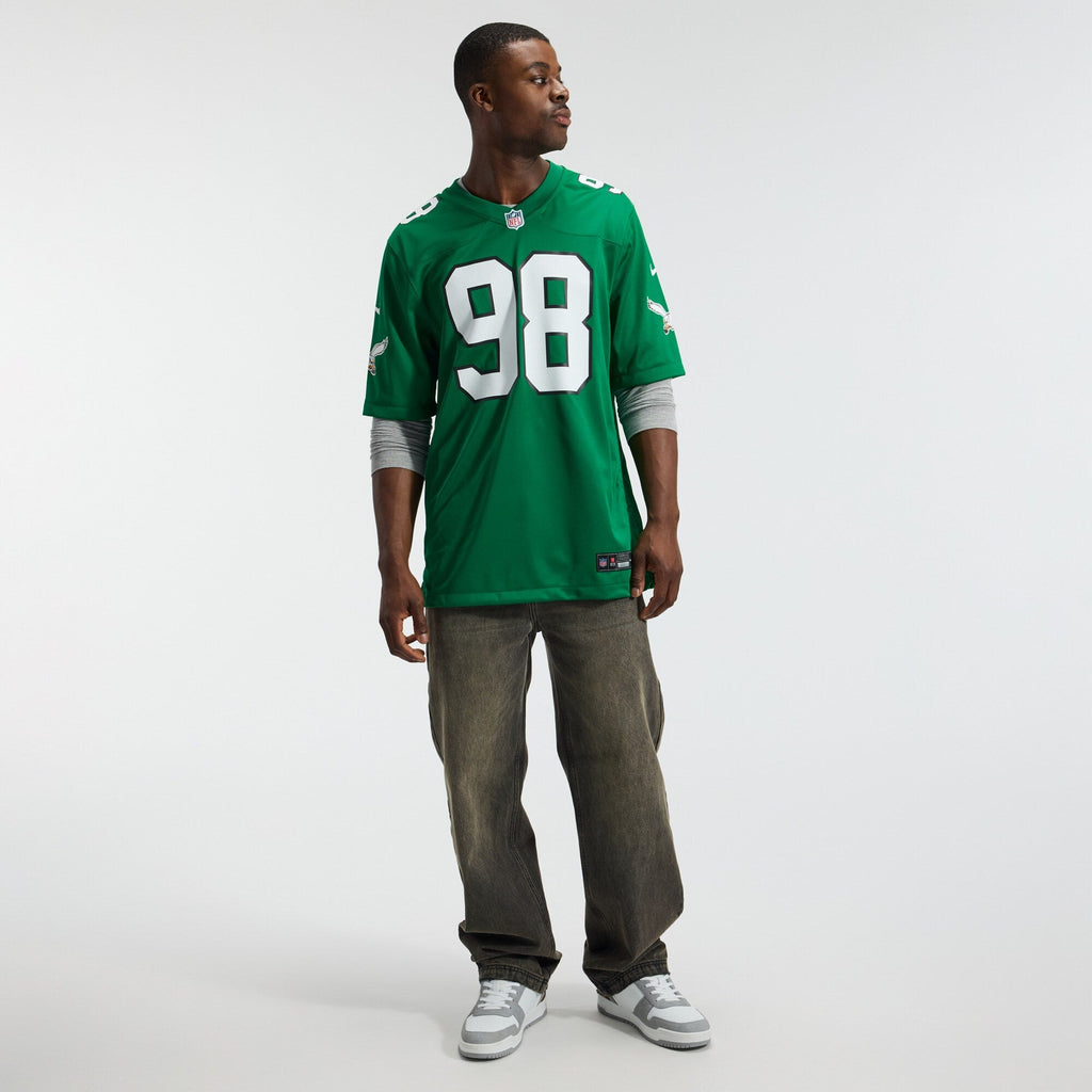 Philadelphia Eagles Jalen Carter Nike Kelly Green Alternate Game Jersey