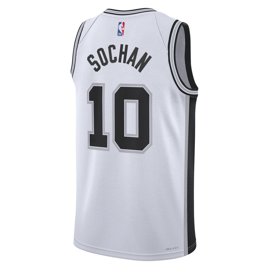 San Antonio Spurs Nike Association Edition Swingman Jersey - White - Jeremy Sochan